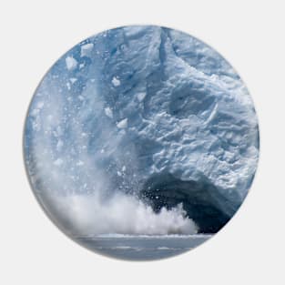 Blue Ice Alaska Glacier Calving Ice Cave Pin