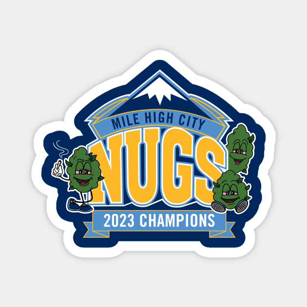 Denver Nuggets Champions Magnet by Super Secret Villain