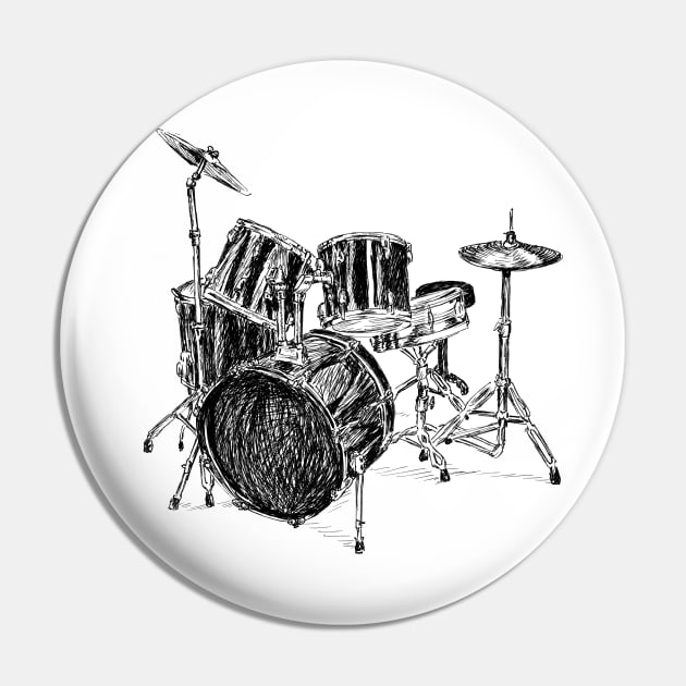 Drums set Pin by rachelsfinelines