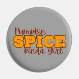 Pumpkin spice girl collegiate style Pin