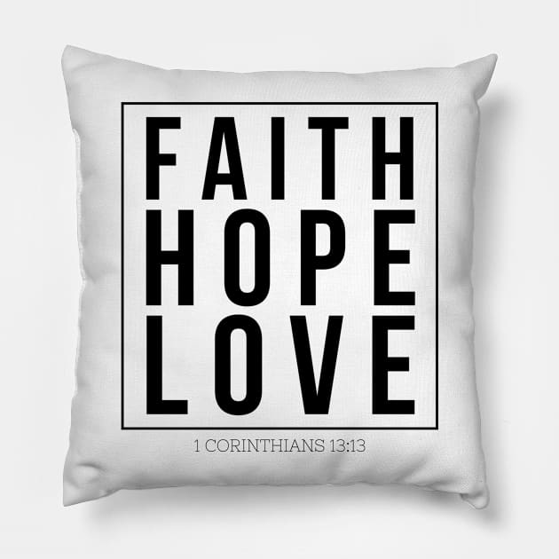 Faith - Hope - Love Pillow by mikepod