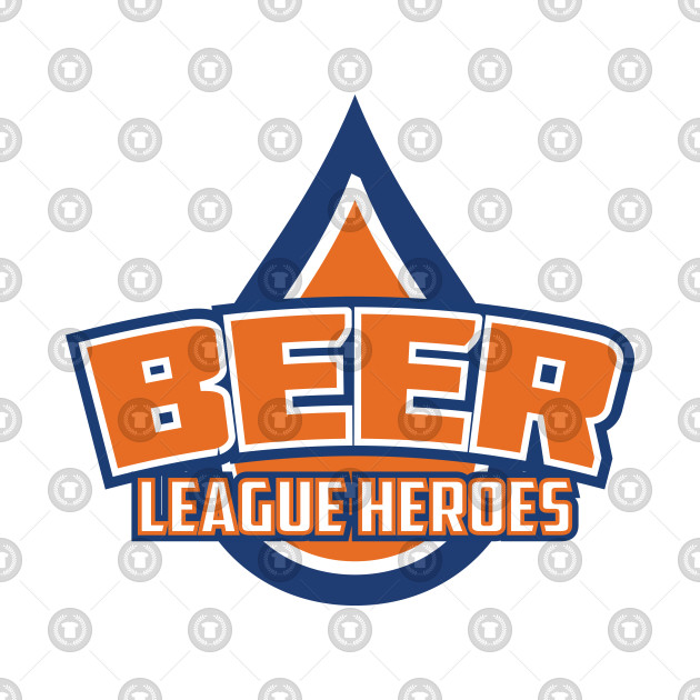 2016 Beer League Heroes Logo Tee Hockey TShirt TeePublic
