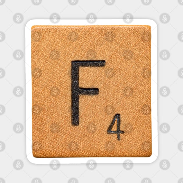 Scrabble Tile 'F' Magnet by RandomGoodness