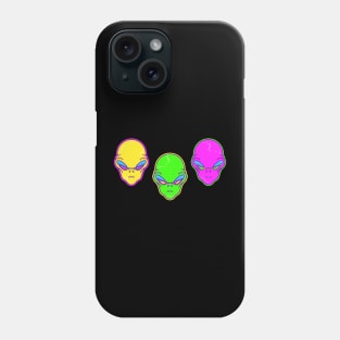 Three Alien Psychedelic Phone Case