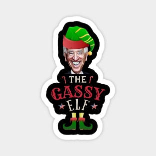 The Gassy Biden Elf Funny | Sarcastic Political Anti Biden Design Magnet