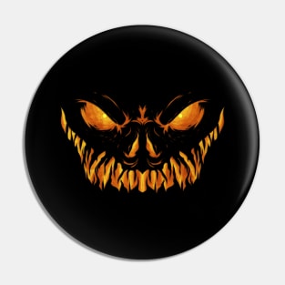 Scary Carved Pumpkin Jack O Lantern Face Halloween Pin