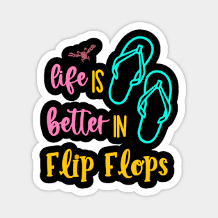 Summer Flip Flops, colorful and motivational Magnet