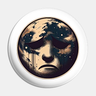 sad earth Pin