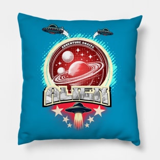 Alien - Adventure Awaits (intergalactic police) Pillow