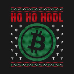 Ho Ho Hodl Bitcoin I Ugly Christmas Sweater BTC T-Shirt