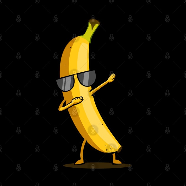 Dabbing Yellow Banana Dab Funny Dancing Fruit by Dustwear Design