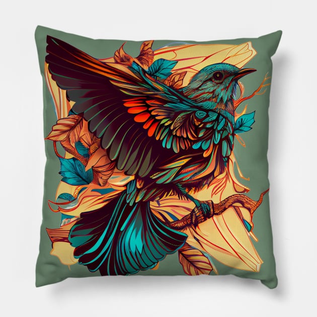 bird art Pillow by Mailson