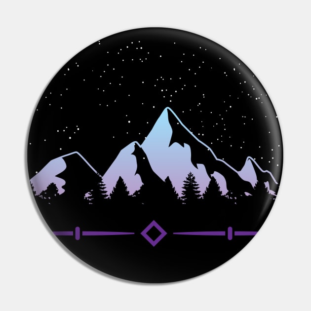 Mountains And Stars In The Sky Pin by Fresan