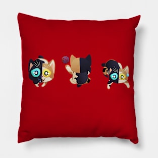 Lucchi the Chimera short tailed kitten 7 Pillow