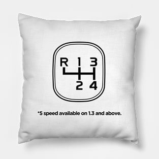 Dark version of the 4 speed gear stick graphic Pillow