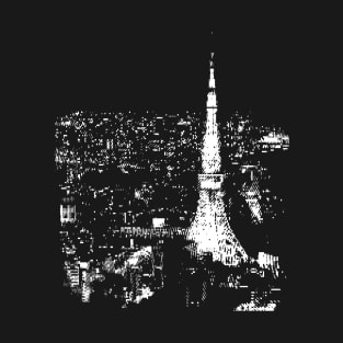 Tokyo Tower glitch art T-Shirt