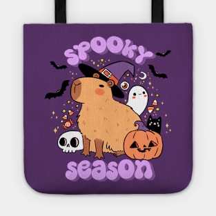 Spooky season a cute capybara ready for halloween Tote