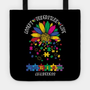 Daisy Autism Awareness Accept Understand Love Tote