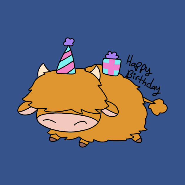 Happy Birthday Highland Cow by saradaboru