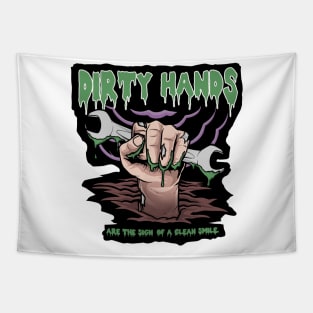 Dirty Hands Tapestry