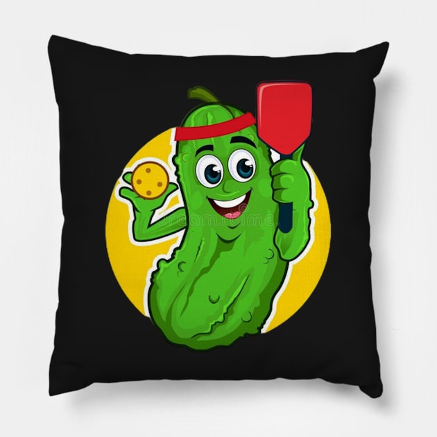 Pickle with a ball Pillow by Fanu2612