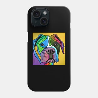 Pitbull Dog Rainbow Painting Phone Case