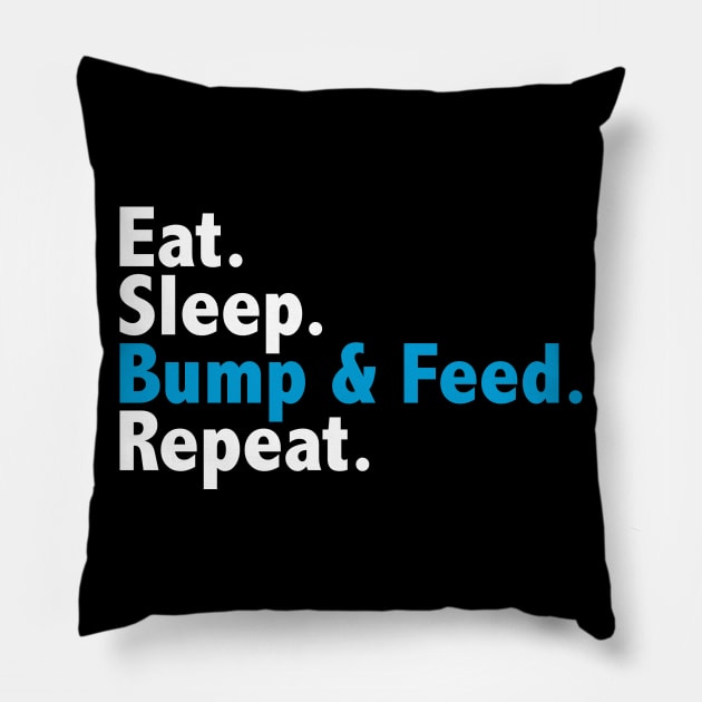 Bump & Feed Pillow by Mercado Graphic Design