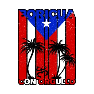 Boricua con orgullo flag T-Shirt