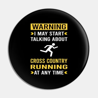 Warning Cross Country Running XC Pin