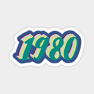 1980 Birthday Gift T-Shirt Magnet