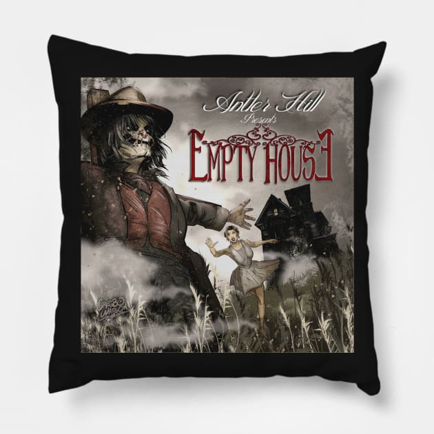 Empty House album cover Pillow by AntlerHillArts