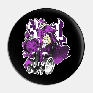 Funny Ghost Dark Purple Pin