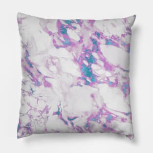 Marble Pattern Aesthetic Purple Blue Teal Pillow