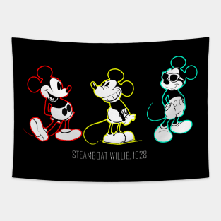 MICKEY MOUSE, STEAMBOAT WILLIE 1928. Tapestry