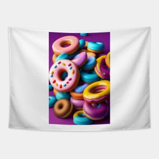 Colorful Yummy Donut Tapestry