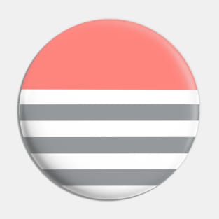 Pink with grey stripe pattern Pin