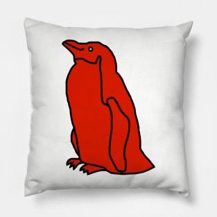 Red Penguin Pillow