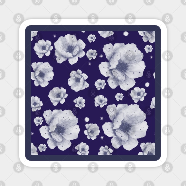 white flower Magnet by ROCOCO DESIGNS