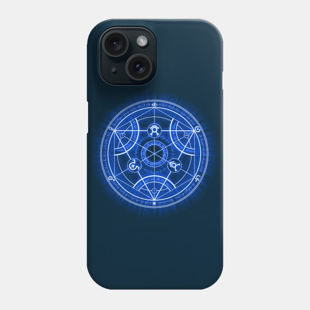 Human Transmutation Circle -blue- Phone Case by R-evolution_GFX