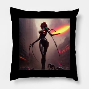 DARK CYBERPUNK #01 (FRAMED) Pillow