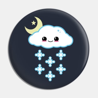 Kawaii Snow Cloud Pin