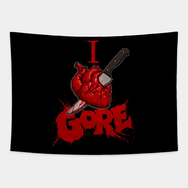 I heart gore Tapestry by Moutchy