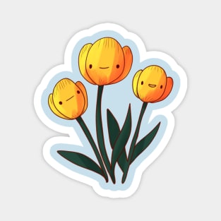 Yellow tulip illustration Magnet