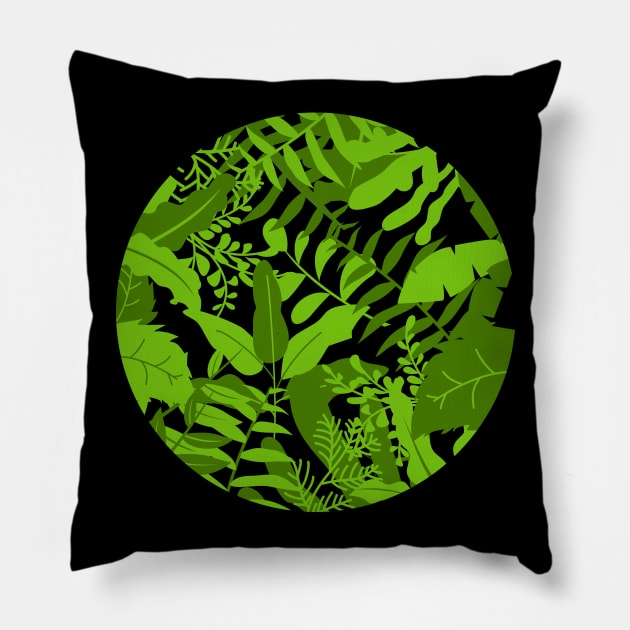 Botanical circle Pillow by Zakaria Azis