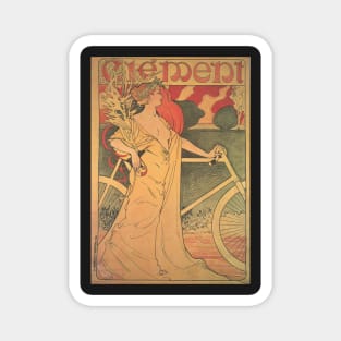 Cycles Clément - Vintage Bicycle Poster from 1900 Magnet