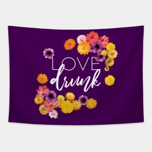 Love Drunk Cute Bride Bachelorette Party Design Tapestry