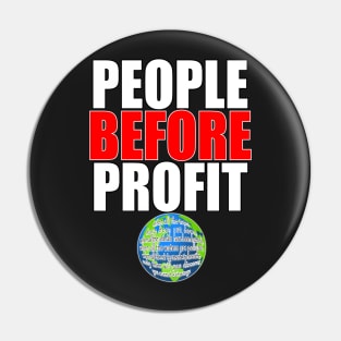 People Before Profit - black Pin