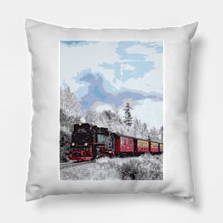 Alaska Train - Landscape Pillow