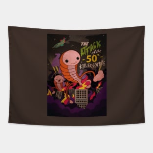 The attack of the 50 ft killer gambas Tapestry