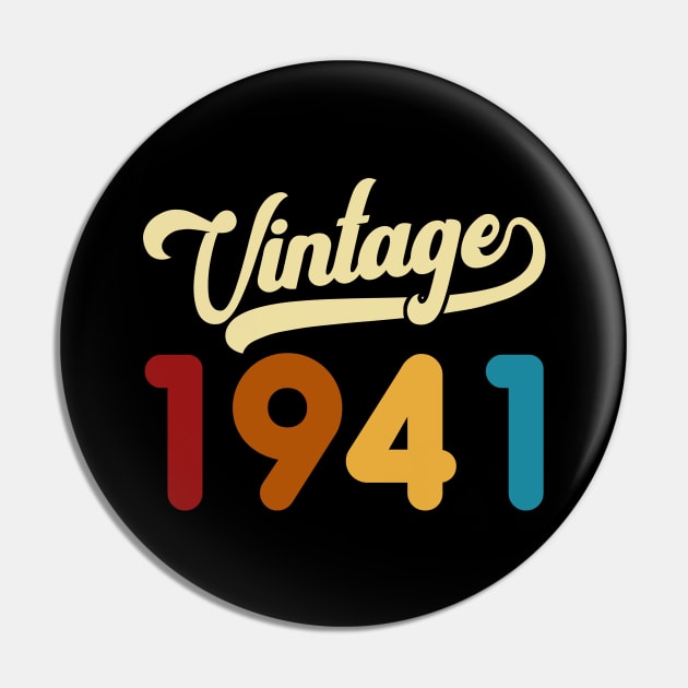 1941 Vintage Gift 79th Birthday Retro Style Pin by Kimko